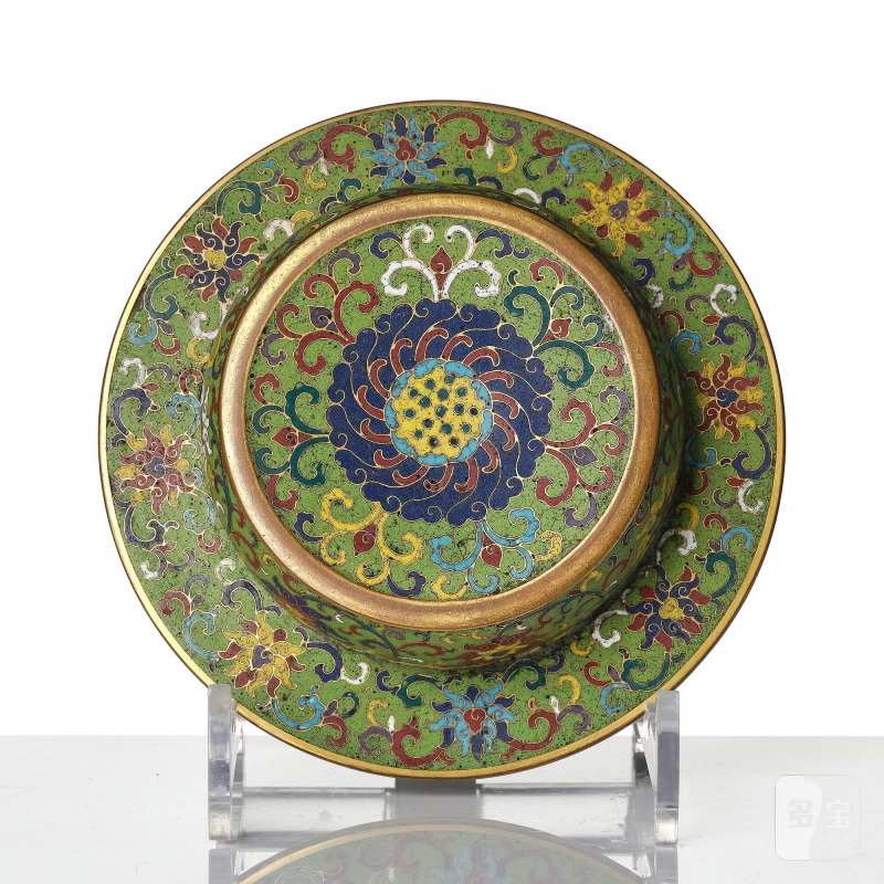 A small cloisonne 'lotus' basin, - 图7